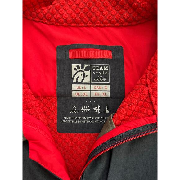 Chick-Fil-A Men's Blue Long Sleeve Fornt Full Zip Uniform Work Jacket Size Large - Picture 4 of 4